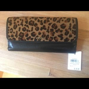 Fossil calf hair wallet